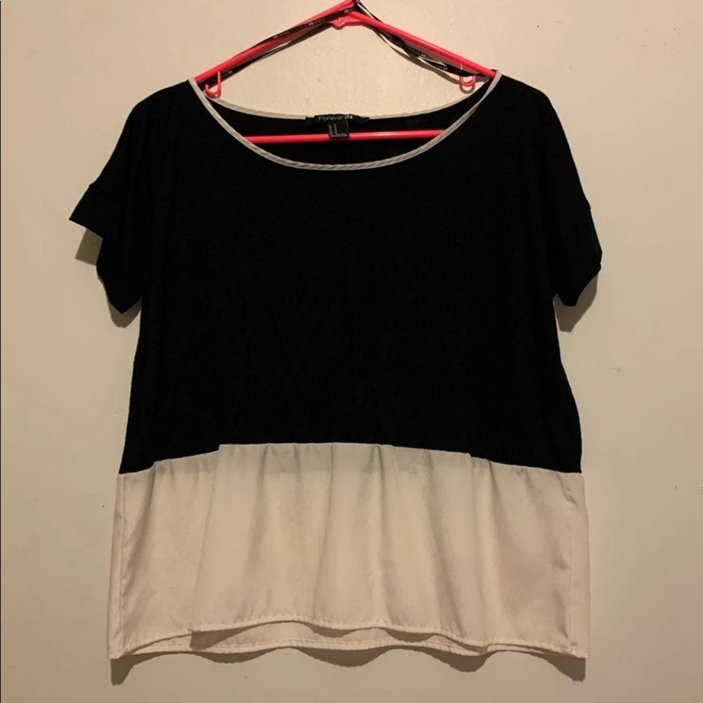 Black and White Blouse